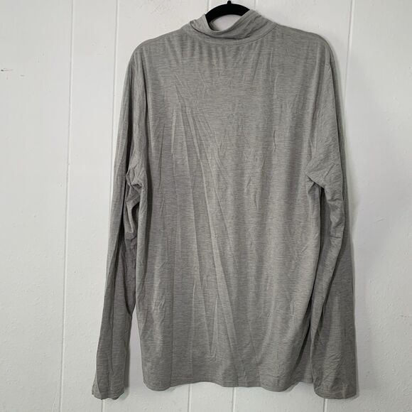 Vuori Men's Large Athletic Ease Shirt Gray Performance 1/4 Zip Long Sleeve - Picture 5 of 8